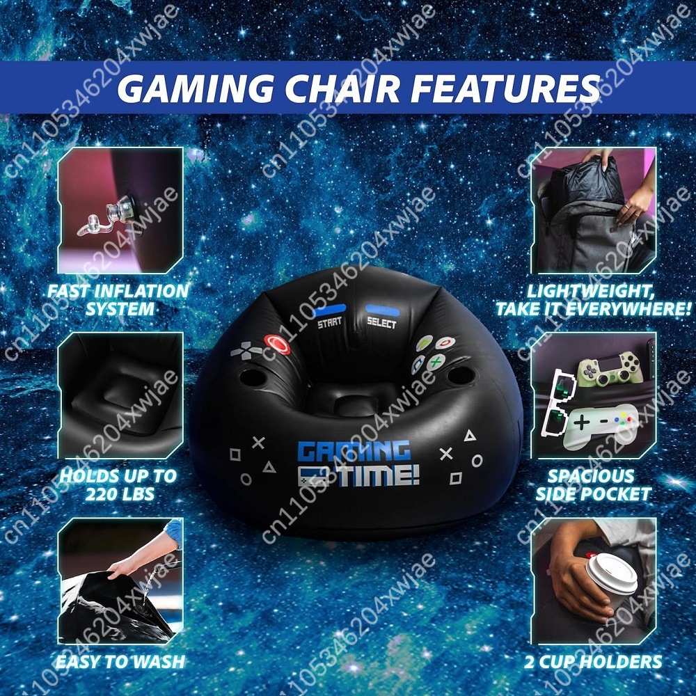 Home Office With Sofa - Inflatable Gaming Chair with Cup Holder