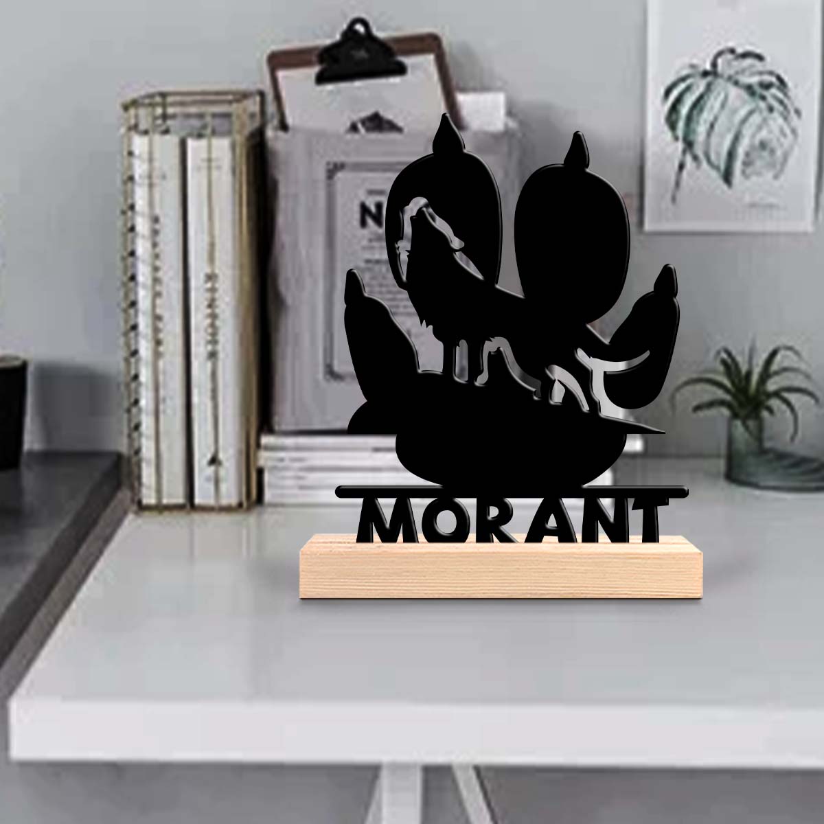 Home Office Minimalist - 1pc Customized Minimalist Metal Ornaments Customizable