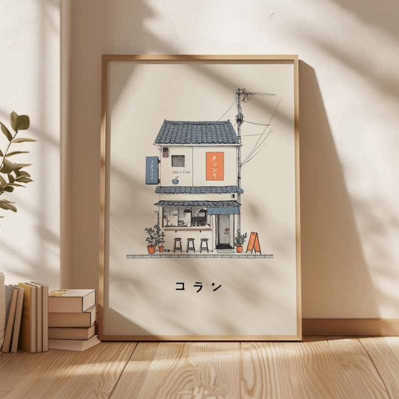 Home Office Minimalist - 1pc Japanese Ramen Shop Canvas Wall