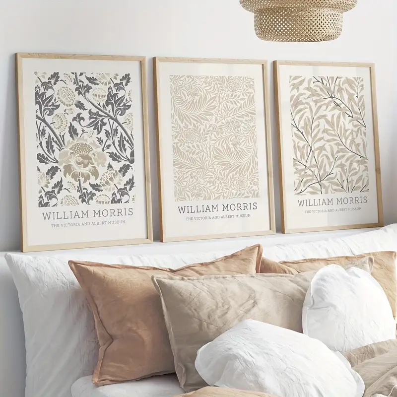 Home Office Minimalist - 3pcs/Set Minimalist William Morris Canvas Poster