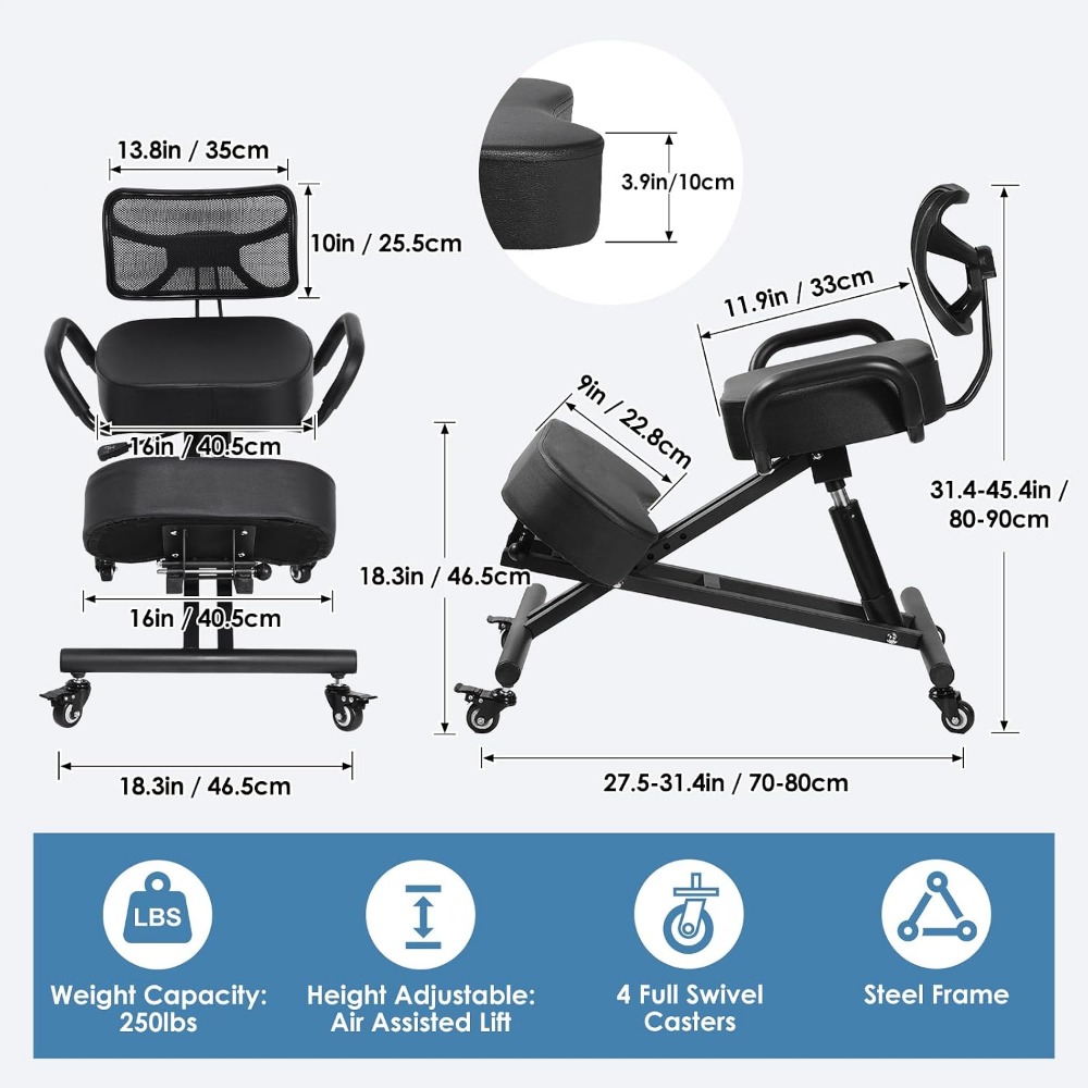 Adjustable Ergonomic Kneeling  - đánh giá và giá Ergonomic Office Chair