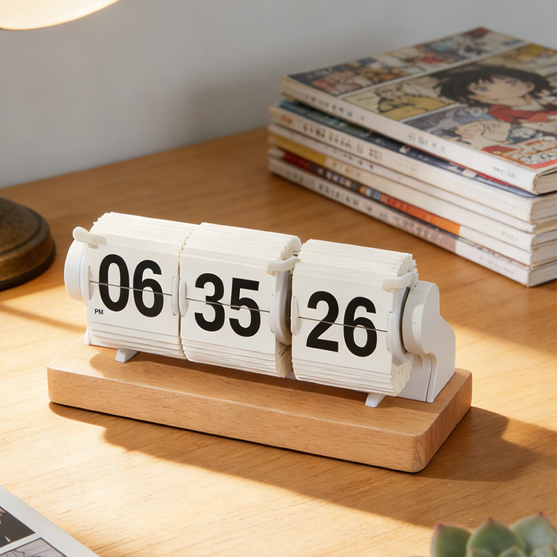 Vintage Wooden Desk Clock 3-Pa - đánh giá và giá Home Office Minimalist