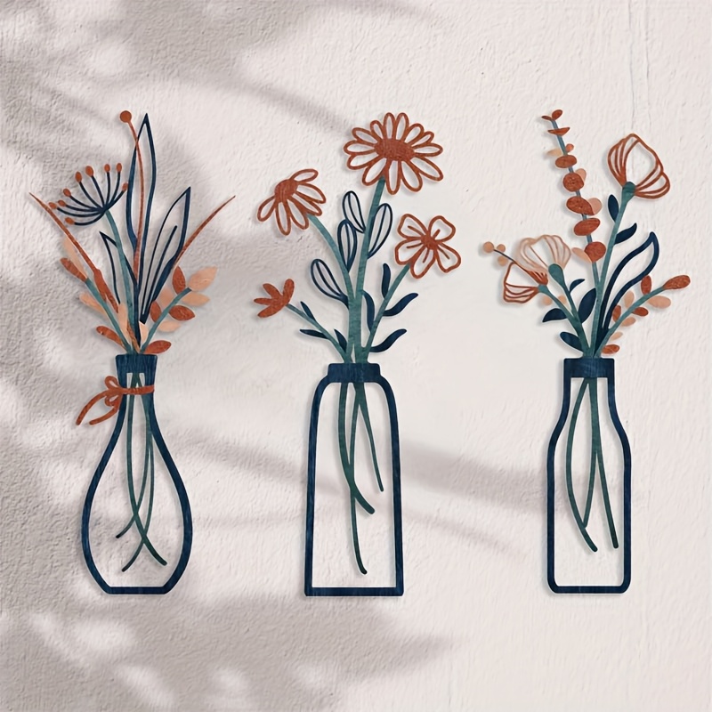 3 Large Floral Wall Art Sculpt - đánh giá và giá Home Office Interior Design