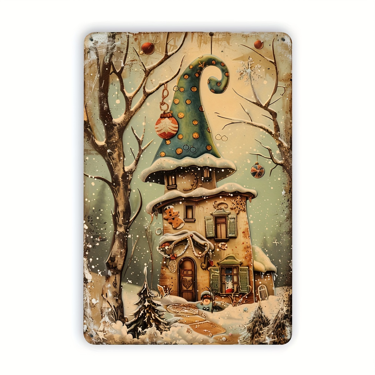 1 Vintage Christmas Cottage Me - đánh giá và giá Home Office With Library