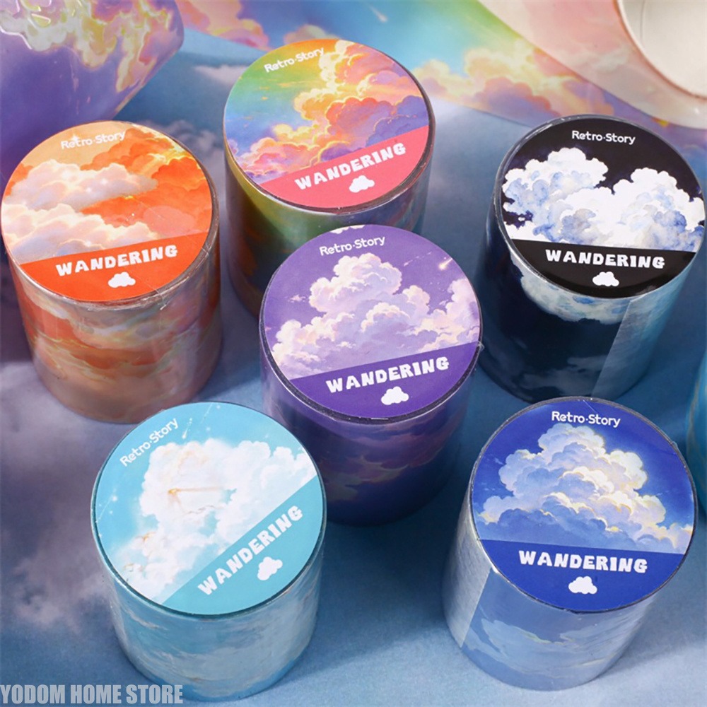 50mm X 2m PET Sky Clouds Tape  - đánh giá và giá Home Office 2M X 2M