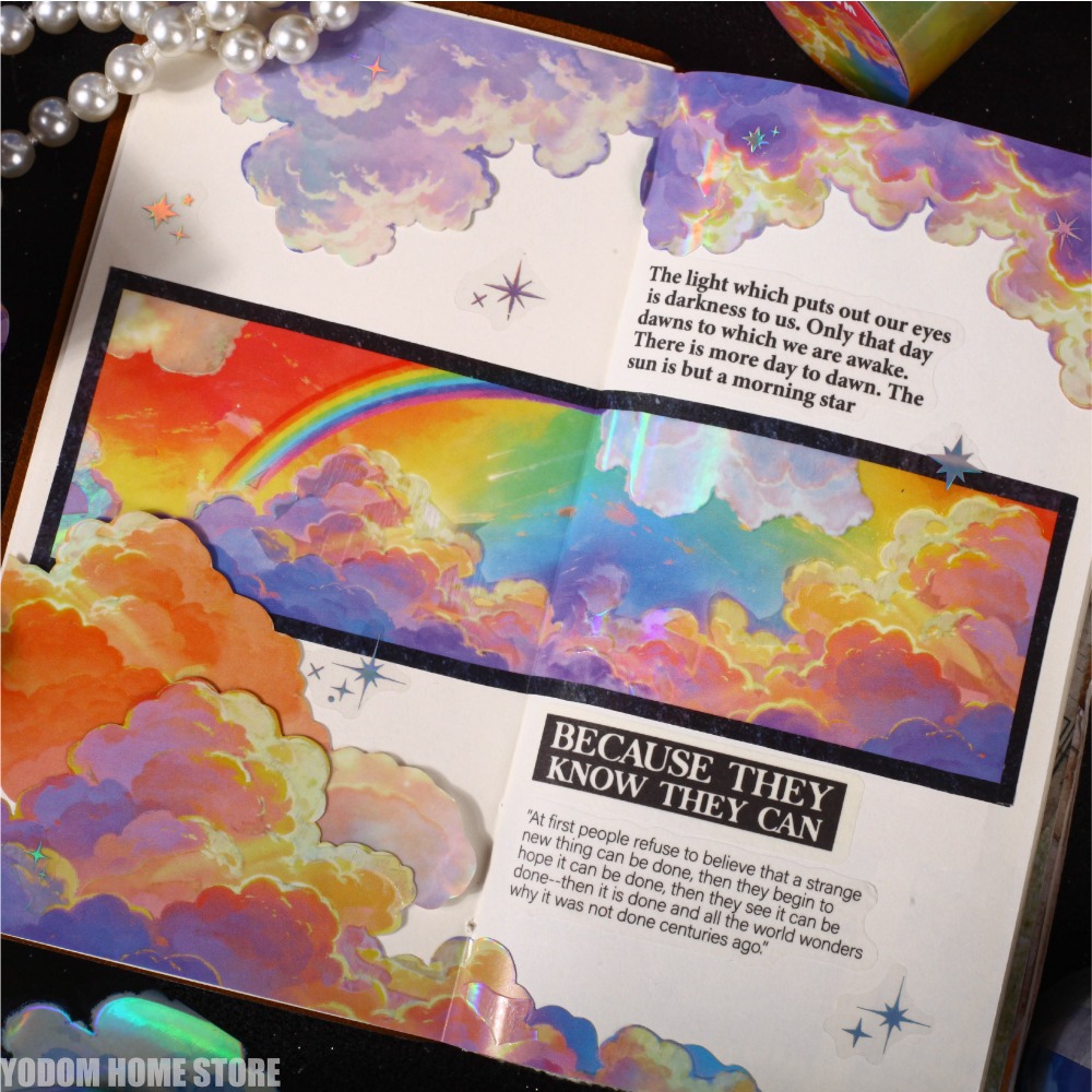 50mm X 2m PET Sky Clouds Tape  - đánh giá và giá Home Office 2M X 2M