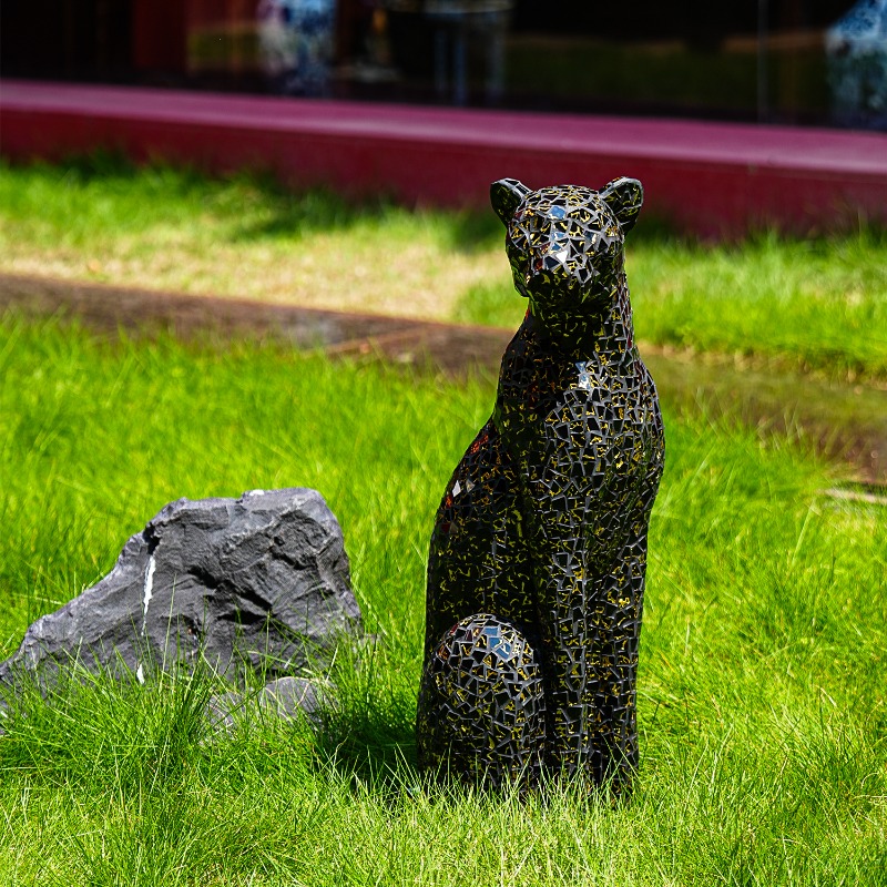 Black Gold Glass Patch Leopard - đánh giá và giá Home Office With Sofa