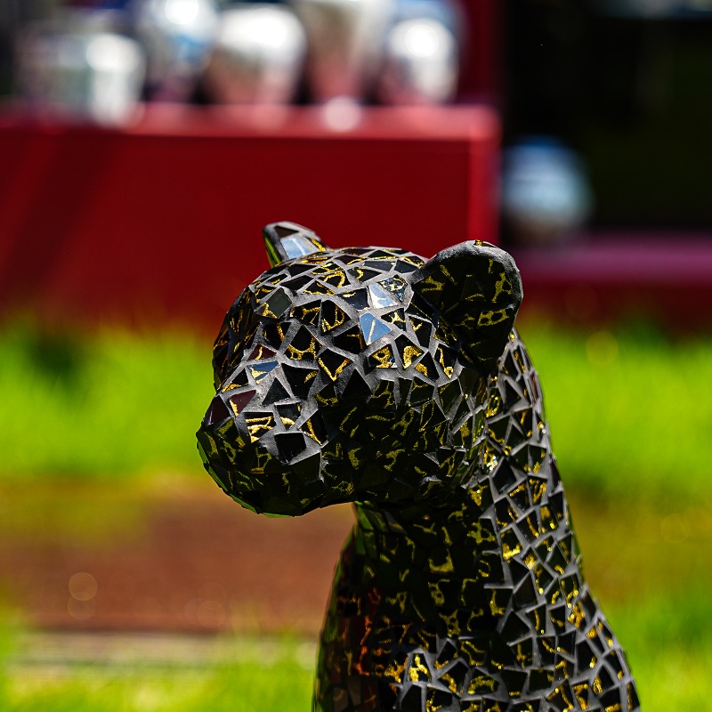 Black Gold Glass Patch Leopard - đánh giá và giá Home Office With Sofa