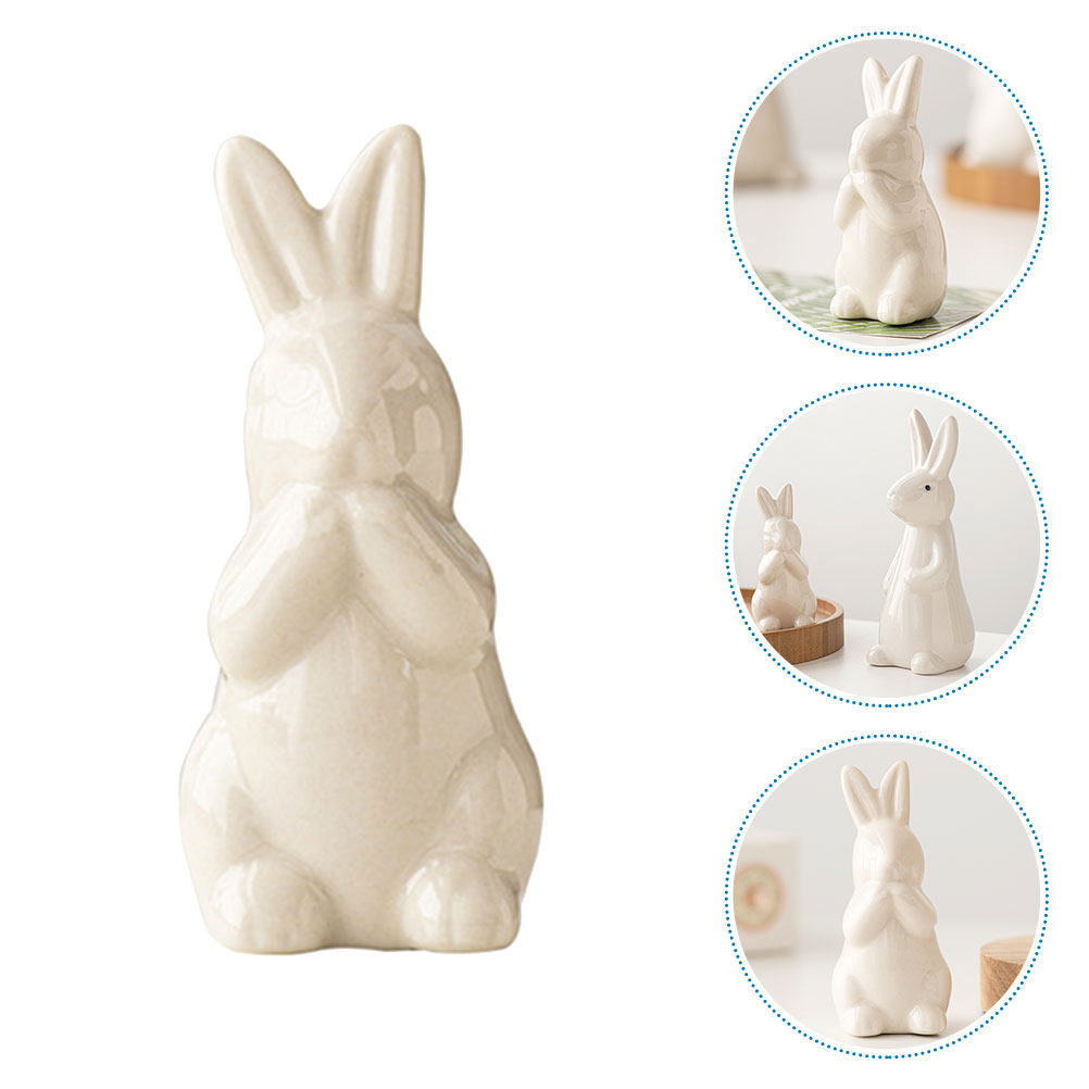 White Ceramic Bunny Decoration - đánh giá và giá Home Office Interior Design