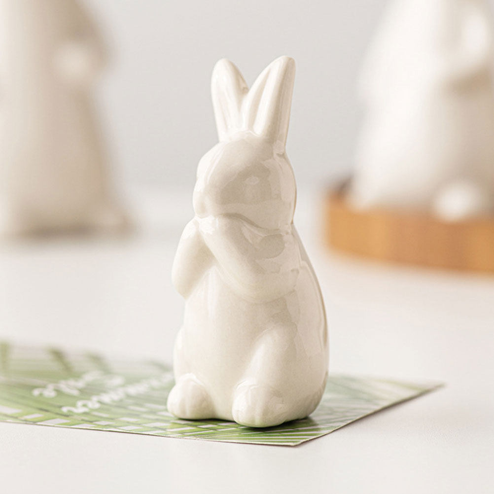 White Ceramic Bunny Decoration - đánh giá và giá Home Office Interior Design