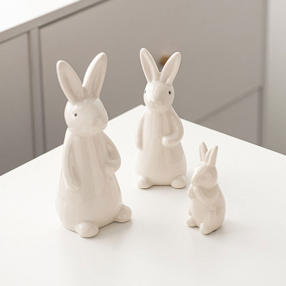 White Ceramic Bunny Decoration - đánh giá và giá Home Office Interior Design