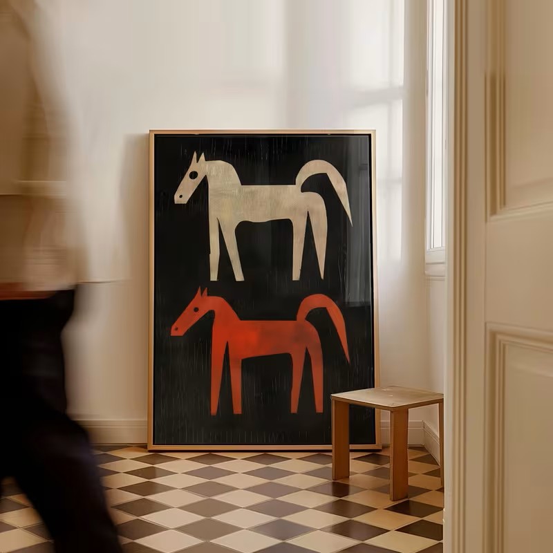 Animal Canvas Poster Wall Feat - đánh giá và giá Home Office Interior Design