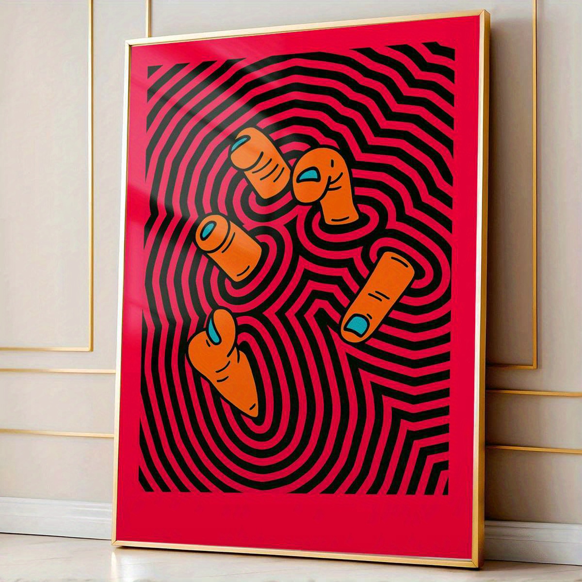 Modern Abstract Finger Art Pos - đánh giá và giá Home Office Minimalist