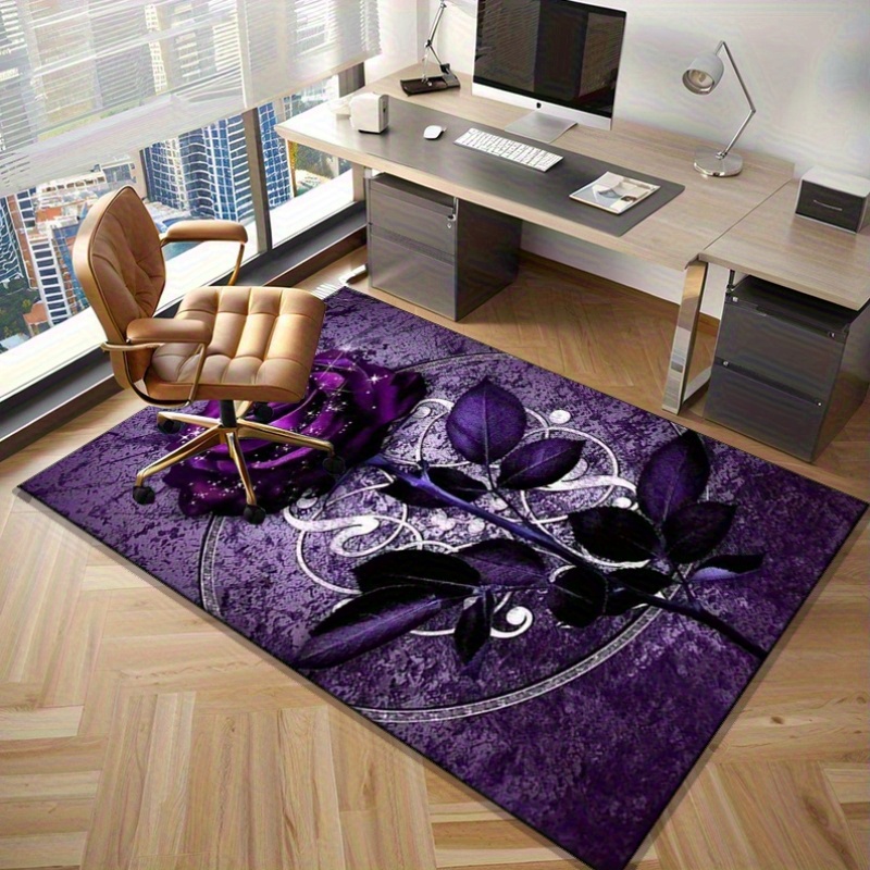 Purple Leaf Rug for Elegant Of - đánh giá và giá Home Office Interior Design