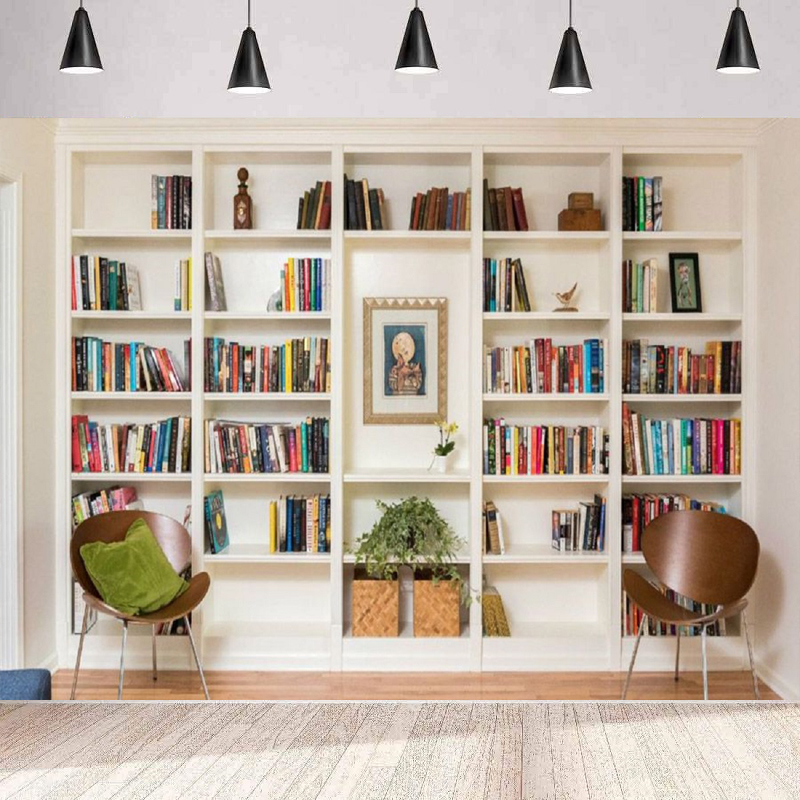 White Bookshelf Photography Ba - đánh giá và giá Home Office Background For Zoom