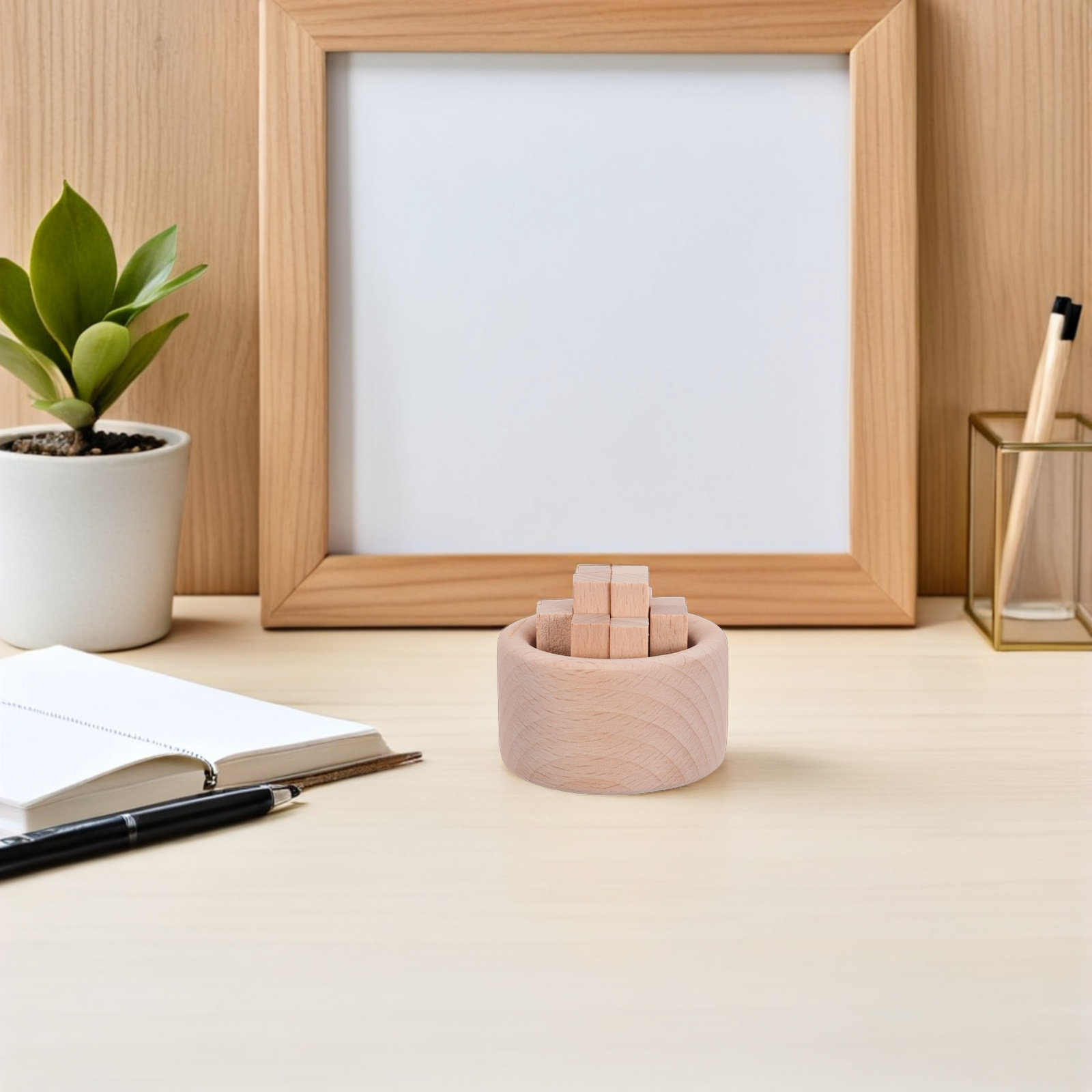 4Pcs Compact Cylindrical Wood  - đánh giá và giá Home Office Minimalist