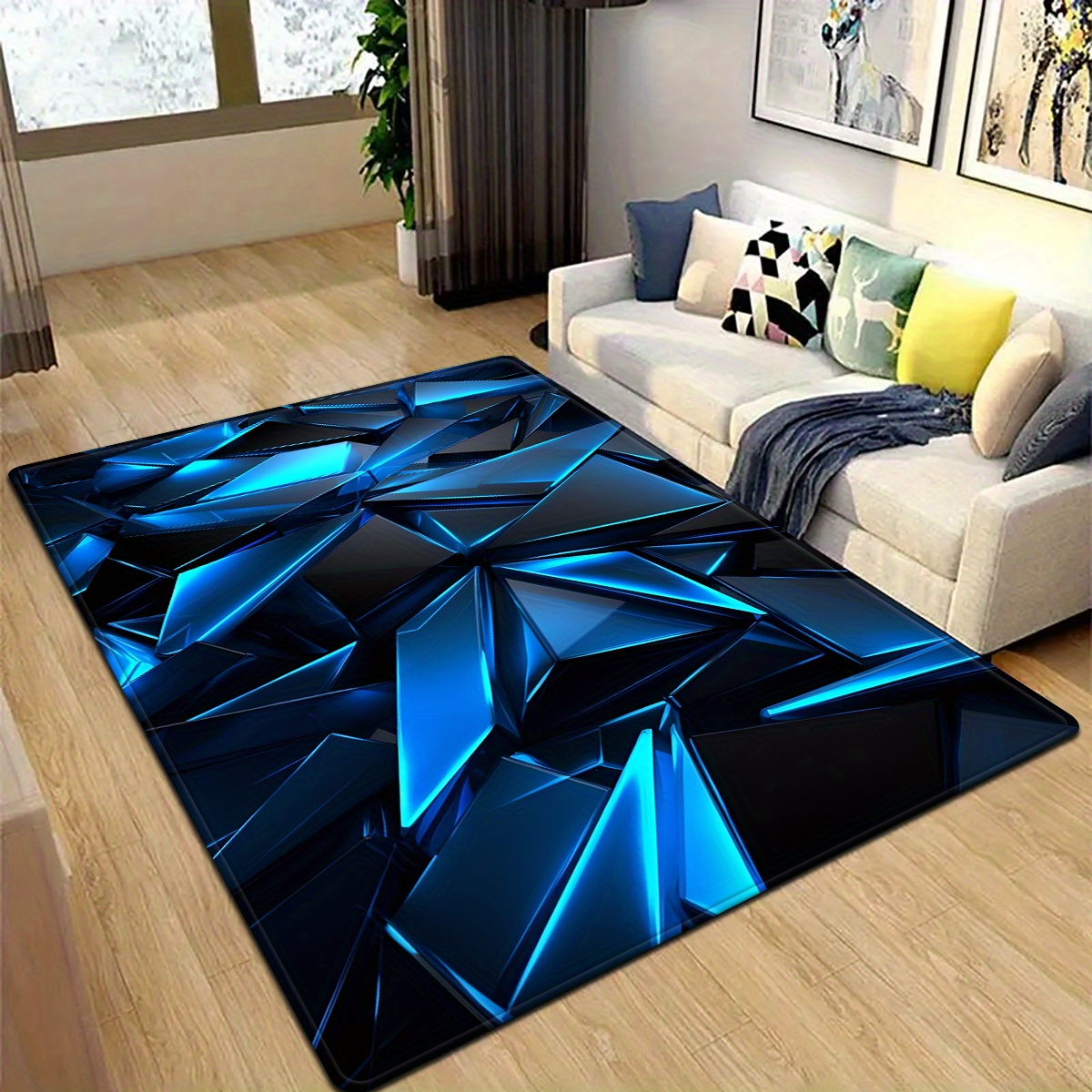 Artistic Galaxy Motif Floor Ma - đánh giá và giá Home Office Interior Design