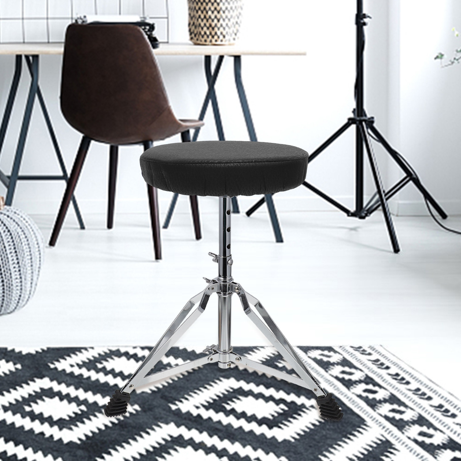 Super Round Stool Cover Black  - đánh giá và giá Home Office With Sofa